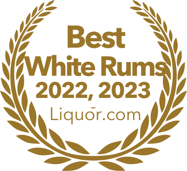 Accolade for The Real McCoy Rum "Best White Rums 2022 & 2023" from Liquor.com
