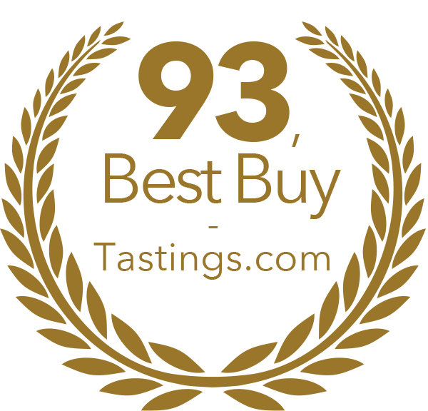 Accolade for The Real McCoy Rum "93 Points, Best Buy" from Tastings.com
