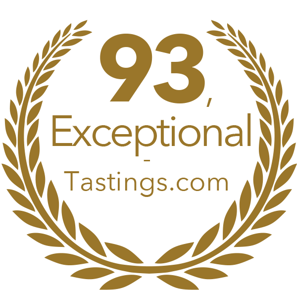 Accolade for The Real McCoy Rum "93 Points, Exceptional" from Tastings.com